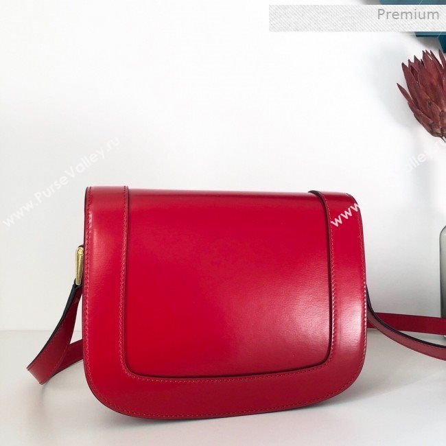 Valentino VLocker Shiny Calfskin Crossbody Bag 1014 Red 2020 (JD-0011539)