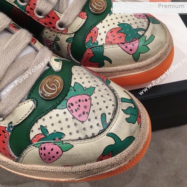 Gucci Screener Strawberry Print Low-top Sneaker 2019 (For Women and Men) (KL-0011603)