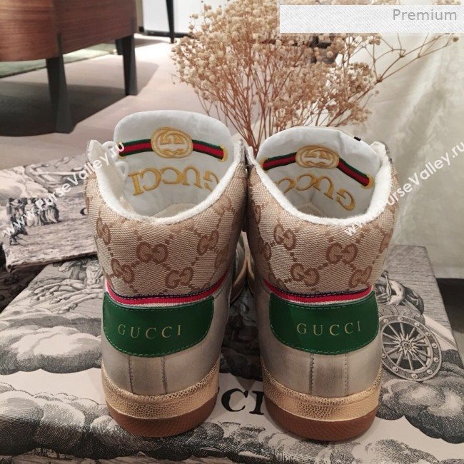 Gucci Screener GG High-top Sneaker Green 2019 (For Women and Men) (KL-0011606)