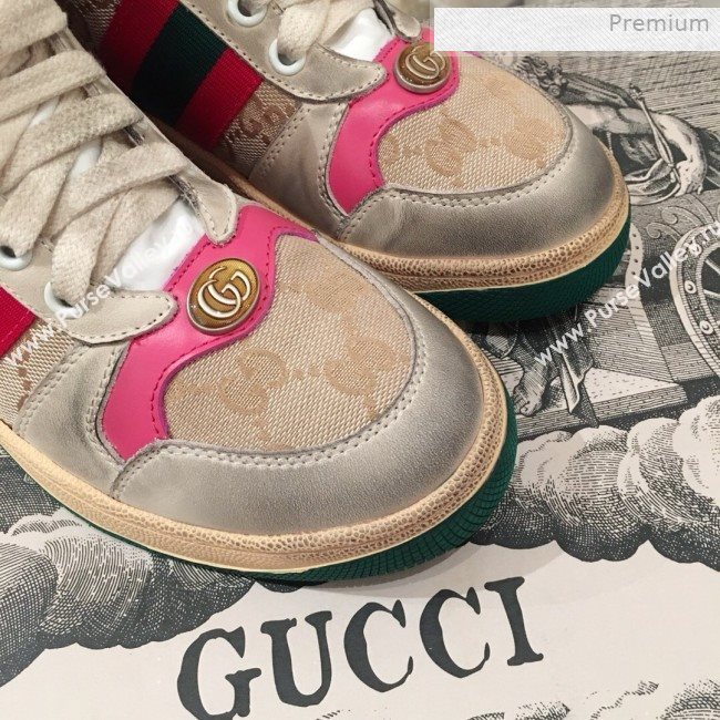 Gucci Screener GG High-top Sneaker Pink 2019 (For Women and Men) (KL-0011607)