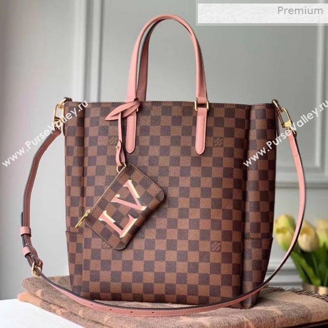 Louis Vuitton Skyline Damier Ebene Canvas Bucket Tote Bag N60294 Pink 2019 (KI-0011801)