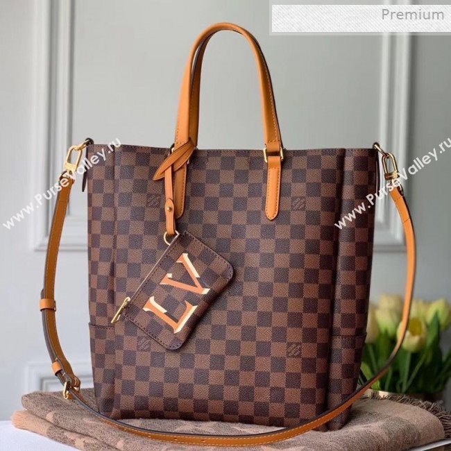 Louis Vuitton Skyline Damier Ebene Canvas Bucket Tote Bag N60294 Yellow 2019 (KI-0011802)