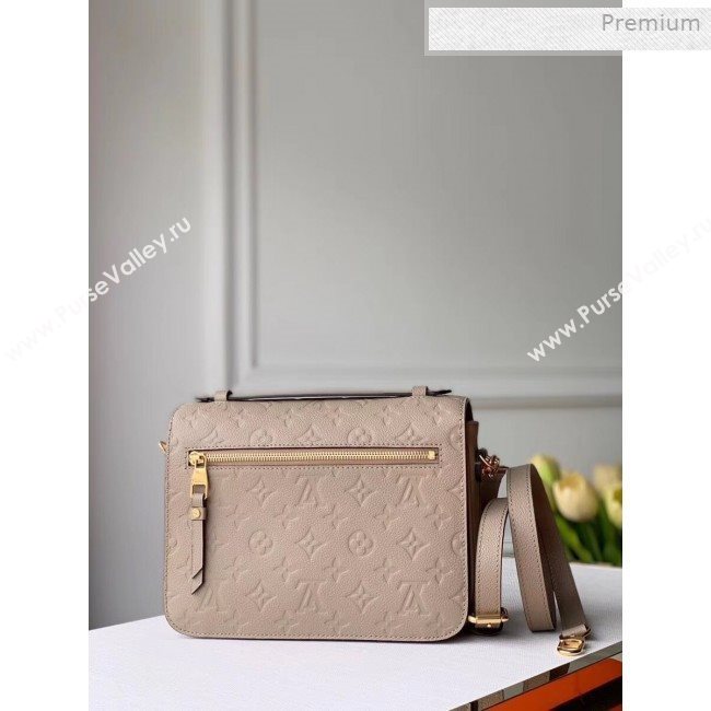 Louis Vuitton Pochette Métis Monogram Embossed Leather Shoulder Bag Beige Grey 2019 (KI-0011805)