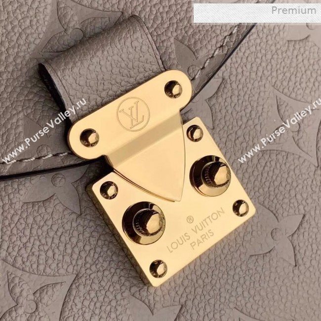 Louis Vuitton Pochette Métis Monogram Embossed Leather Shoulder Bag Beige Grey 2019 (KI-0011805)