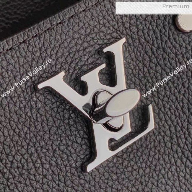 Louis Vuitton Nano Lockme Bucket Bag M68709 Black/Silver 2019 (KI-0011804)