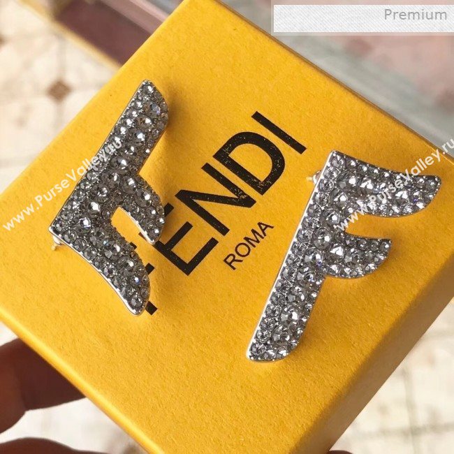 Fendi Crystal F Stud Earrings 2019 (JLD-0011806)