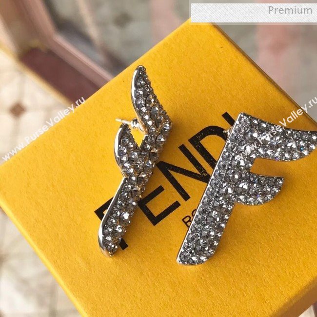 Fendi Crystal F Stud Earrings 2019 (JLD-0011806)