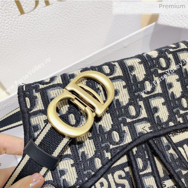 Dior Saddle Blue Oblique Canvas Pouch Belt Bag 2020 (XXG-0010736)