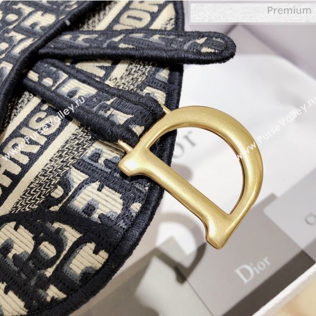 Dior Saddle Blue Oblique Canvas Pouch Belt Bag 2020 (XXG-0010736)