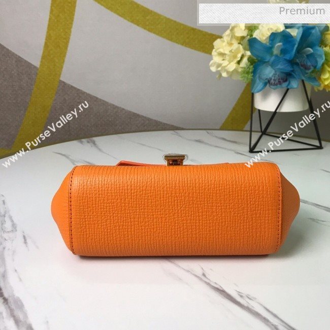 Bottega Veneta Grained Calfskin Mini BV Angle Chain Bag Orange 2019 (MS-0011333)