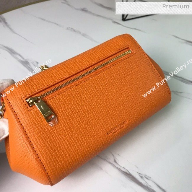 Bottega Veneta Grained Calfskin Mini BV Angle Chain Bag Orange 2019 (MS-0011333)