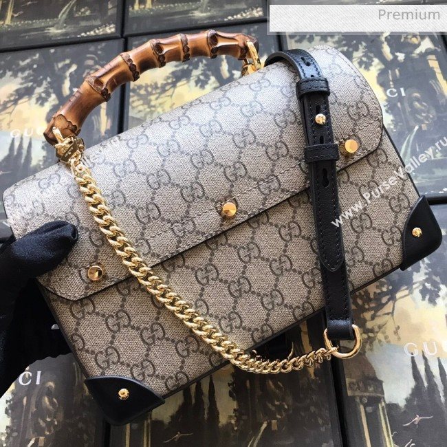 Gucci Padlock GG Small Bamboo Shoulder Bag ‎603221 Beige 2019 (DLH-9121012)