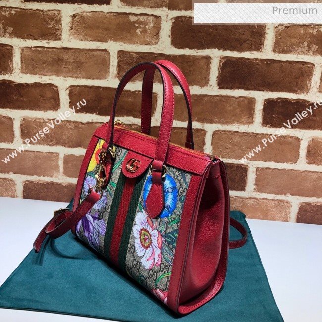 Gucci Ophidia GG Flora Small Tote Bag ‎‎547551 Red 2019 (DLH-9111217)