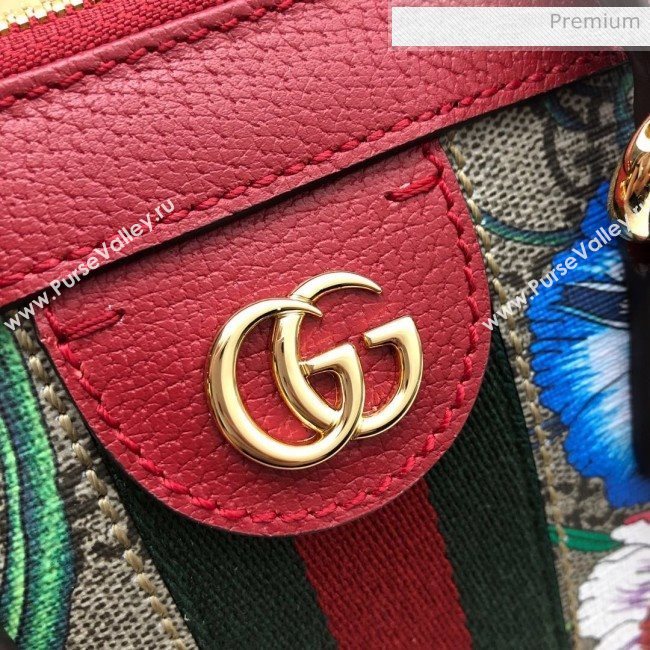 Gucci Ophidia GG Flora Small Tote Bag ‎‎547551 Red 2019 (DLH-9111217)