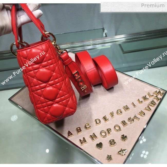 Dior MY ABCDior Medium Bag in Cannage Leather Red 2019 (XXG-9121421)