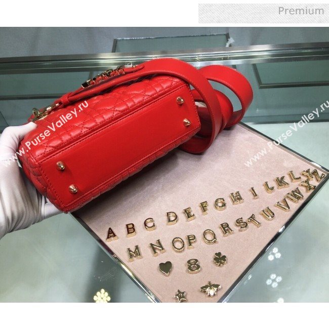 Dior MY ABCDior Medium Bag in Cannage Leather Red 2019 (XXG-9121421)