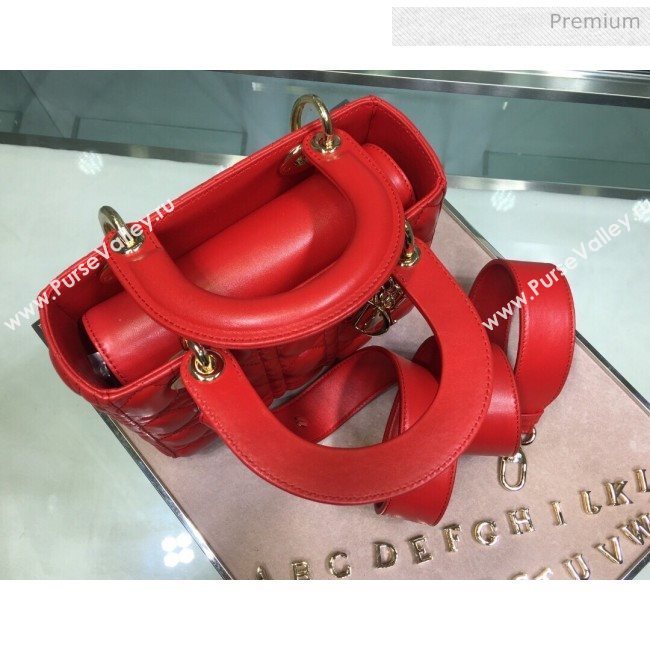 Dior MY ABCDior Medium Bag in Cannage Leather Red 2019 (XXG-9121421)