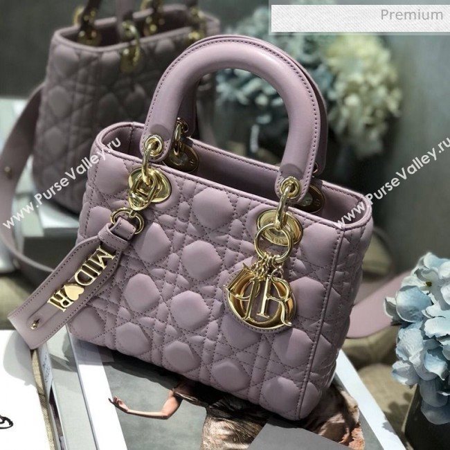 Dior MY ABCDior Medium Bag in Cannage Leather Light Purple 2019 (XXG-9121423)