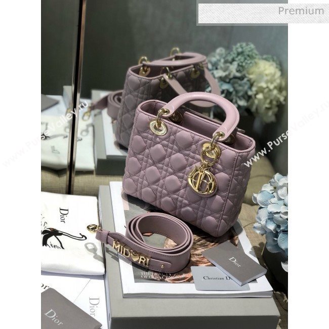 Dior MY ABCDior Medium Bag in Cannage Leather Light Purple 2019 (XXG-9121423)