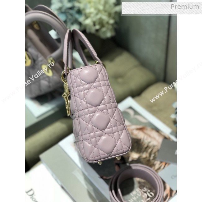 Dior MY ABCDior Medium Bag in Cannage Leather Light Purple 2019 (XXG-9121423)