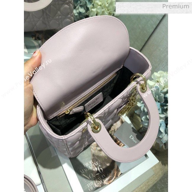 Dior MY ABCDior Medium Bag in Cannage Leather Light Purple 2019 (XXG-9121423)