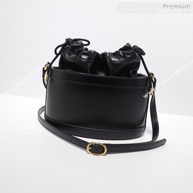 Gucci 1955 Horsebit Bucket Bag 602118 Black Leather 2019 (DLH-9111902)
