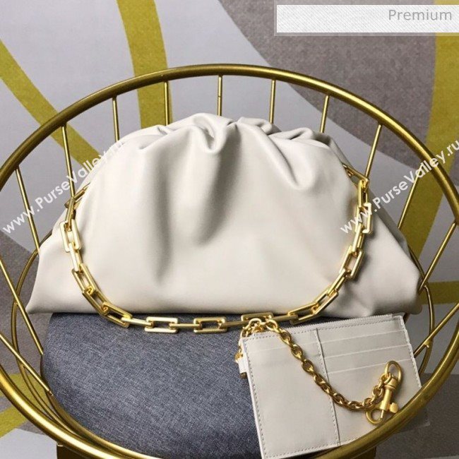 Bottega Veneta Large The Pouch Chain Shoulder Bag White 2019 (MS-9122510)