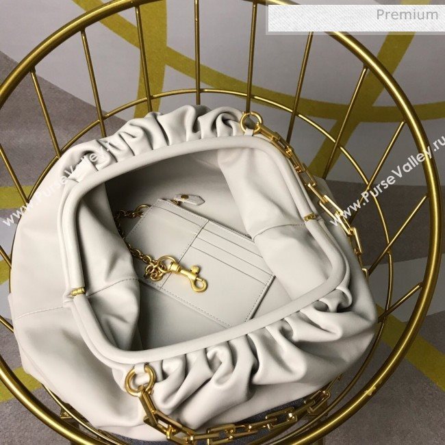 Bottega Veneta Large The Pouch Chain Shoulder Bag White 2019 (MS-9122510)