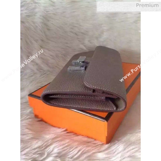 Hermes Constance Long Wallet in Original Togo Calfskin Dark Green (M-6032949)