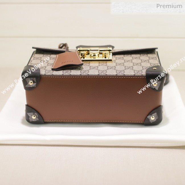 Gucci Padlock GG Small Bamboo Shoulder Bag 603221 Beige/Dark Coffee  2019 (DLH-9120219)