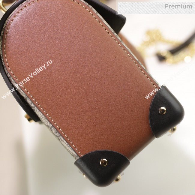 Gucci Padlock GG Small Bamboo Shoulder Bag 603221 Beige/Dark Coffee  2019 (DLH-9120219)