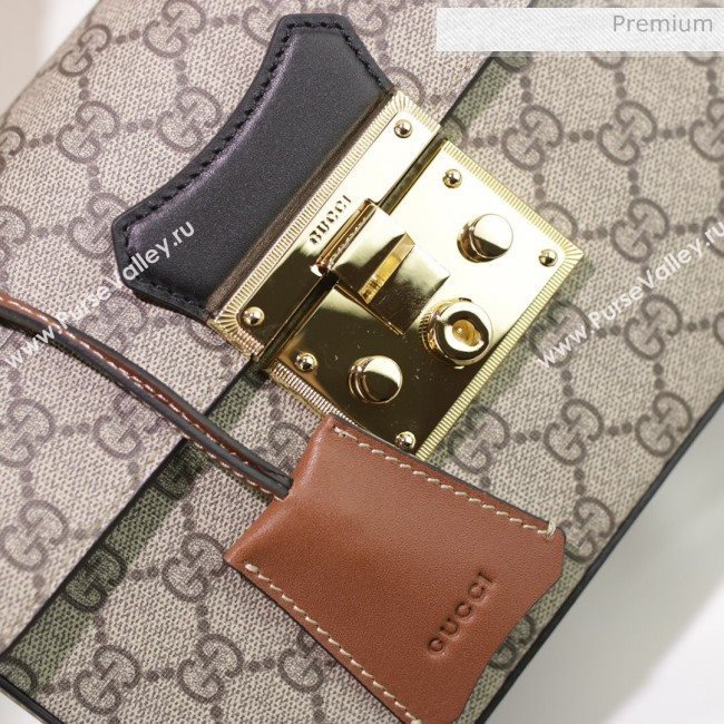 Gucci Padlock GG Small Bamboo Shoulder Bag 603221 Beige/Dark Coffee  2019 (DLH-9120219)
