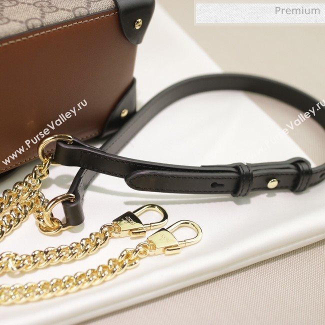 Gucci Padlock GG Small Bamboo Shoulder Bag 603221 Beige/Dark Coffee  2019 (DLH-9120219)