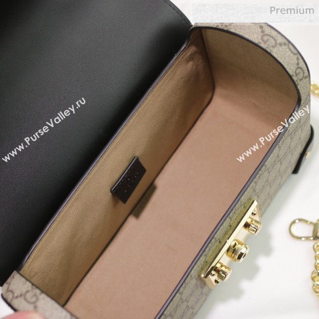 Gucci Padlock GG Small Bamboo Shoulder Bag 603221 Beige/Dark Coffee  2019 (DLH-9120219)