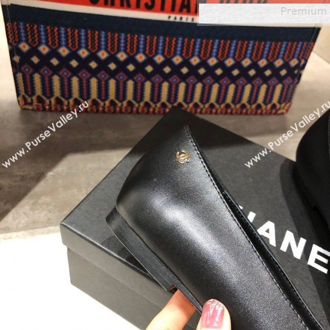 Chanel Calfskin Flat Ballerinas G35389 Black 2019 (DLY-9120620)