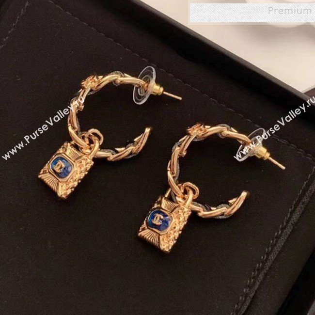 Chanel Lock Pendant Short Earrings AB3020 2019 (YF-9120662)