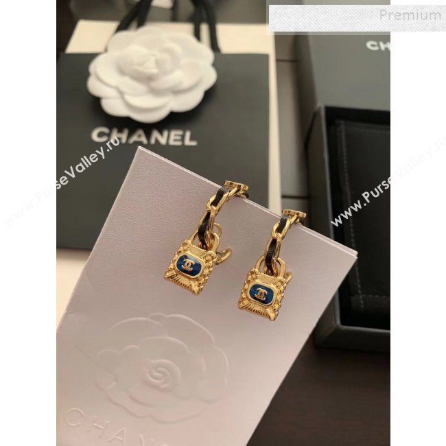 Chanel Lock Pendant Short Earrings AB3020 2019 (YF-9120662)