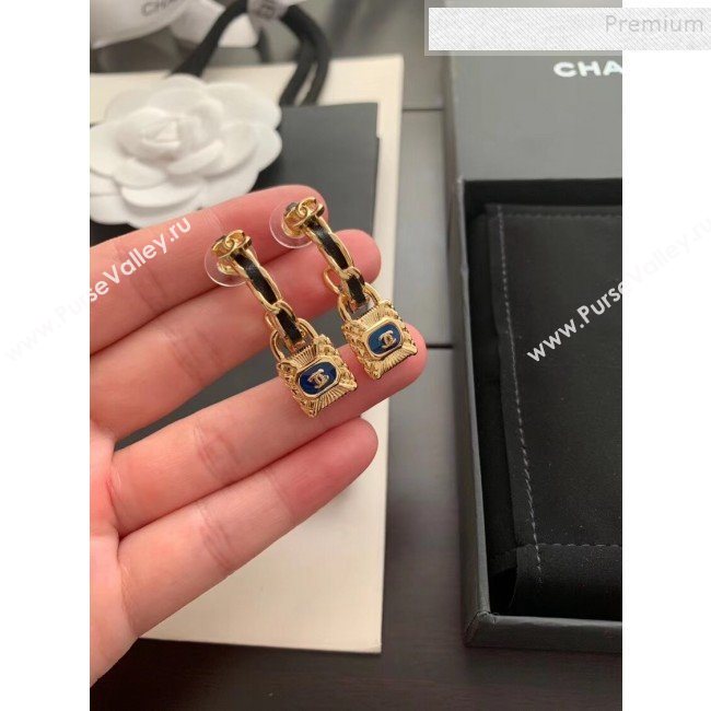 Chanel Lock Pendant Short Earrings AB3020 2019 (YF-9120662)