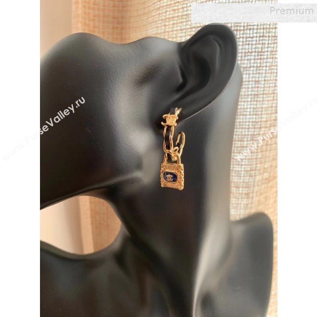 Chanel Lock Pendant Short Earrings AB3020 2019 (YF-9120662)