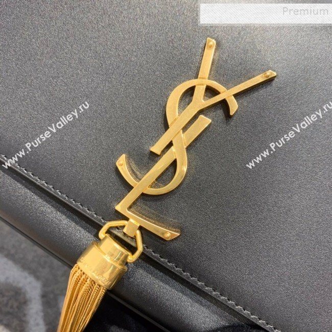 Saint Laurent Kate Medium with Tassel in Smooth Leather 354119 Black/Gold  (JD-9120528)
