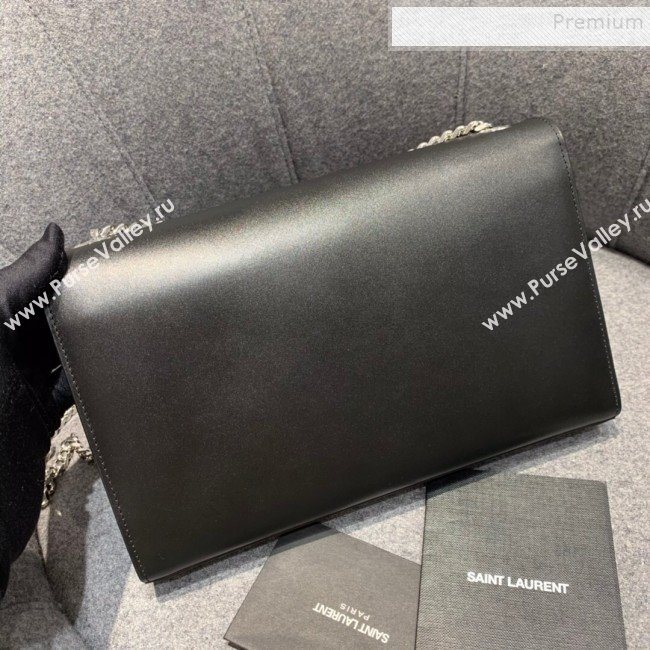 Saint Laurent Kate Medium with Tassel in Smooth Leather 354119 Black/Silver (JD-9120529)