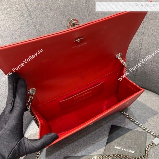 Saint Laurent Kate Medium with Tassel in Smooth Leather 354119 Red (JD-9120531)