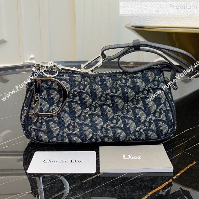 Dior Vintage Oblique Canvas Hobo Bag Blue 2019 (WP-9120540)