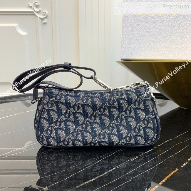 Dior Vintage Oblique Canvas Hobo Bag Blue 2019 (WP-9120540)