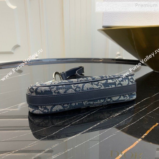 Dior Vintage Oblique Canvas Hobo Bag Blue 2019 (WP-9120540)