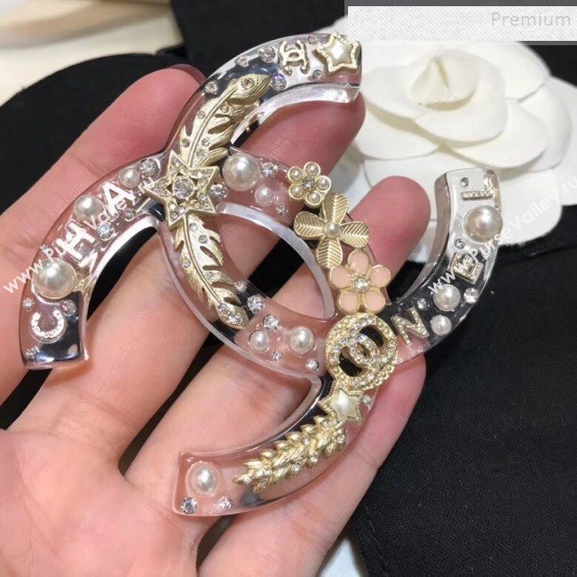 Chanel Resin Cutout Metal CC Large Brooch 2019 (YF-9120670)