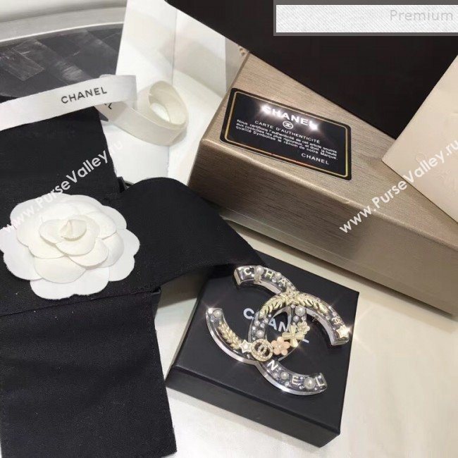Chanel Resin Cutout Metal CC Large Brooch 2019 (YF-9120670)