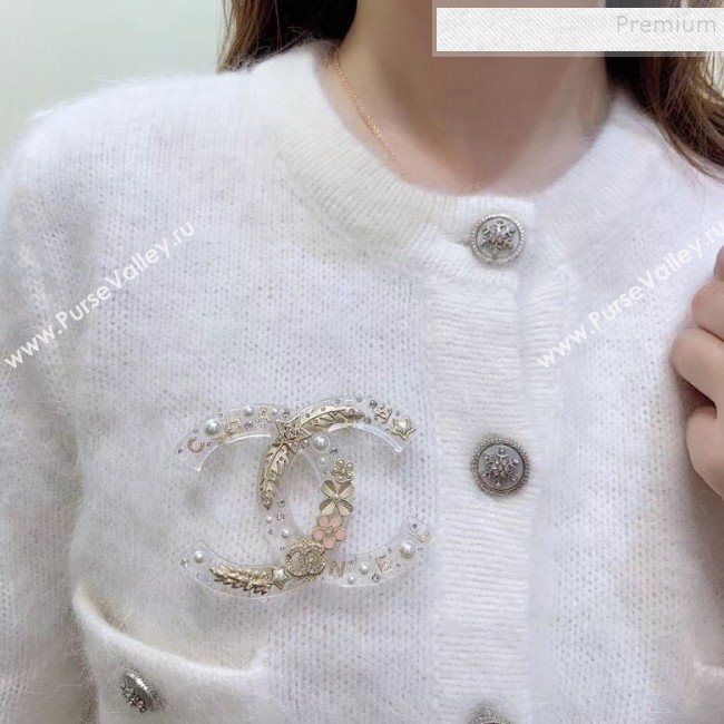 Chanel Resin Cutout Metal CC Large Brooch 2019 (YF-9120670)