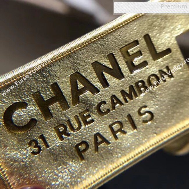 Chanel Metal Tag Pearl Short Earrings AB3278 2019 (YF-9120652)