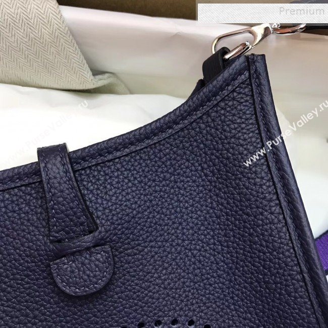 Hermes Evelyne Mini Bag in Original Togo Leather 17cm Royal Blue (XY-9120262)